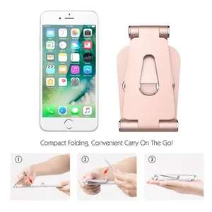 Hot Selling 360 Degree Rotatable Mobile Phone Holder Adjustable Aluminum Phone <strong>Stand</strong> <strong>Tablet</strong> <strong>Stand</strong> <strong>for</strong> Phones - Product Image 6