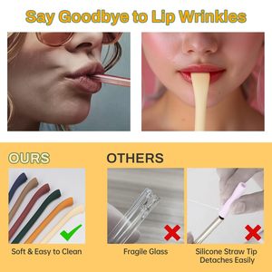 Pajitas de Silicona Antiarrugas para Vasos Stanley de 40oz y 30oz, Pajitas Personalizables de Longitud Ajustable y Sin Arrugas para Vasos de Varios Tamaños - Product Image 5