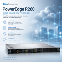 Untuk Server Rak Kompak PowerEdge R260 Prosesor Intel Xeon Silver Memori DDR5 ECC untuk Penggunaan Kantor Edge dan Remote