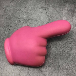 Balle anti-stress en mousse PU personnalisable avec logo, en forme de main, avec antenne gestuelle, cadeaux promotionnels pour l'école, la maison, le bureau, unisexe - Product Image 3