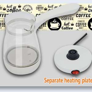 Zogifts 2024 Bollitore Elettrico in Vetro a Doppia Parete 220V Macchina per Caffè <span class=keywords><strong>Turco</strong></span> Elettrodomestico per Preparare il Caffè con Funzione di Mantenimento del Calore - Product Image 2