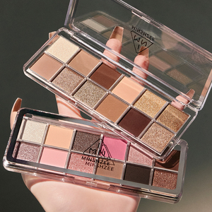 Venta al por mayor ODM Metal Paleta <span class=keywords><strong>de</strong></span> <span class=keywords><strong>sombras</strong></span> <span class=keywords><strong>de</strong></span> ojos MINSHZEE Paleta <span class=keywords><strong>de</strong></span> hormigón 12 <span class=keywords><strong>colores</strong></span> colorido multiusos mate y brillo sombra <span class=keywords><strong>de</strong></span> ojos - Product Image 5