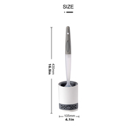 Masthome Nouveau distributeur de savon de toilette et brosse de nettoyage WC en silicone TPR