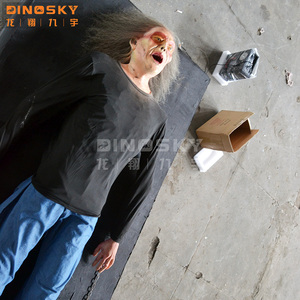 Casa embrujada de animatronics, accesorios de sala de <span class=keywords><strong>Escape</strong></span> de horror, casa de zombies desgastada para decoración de halloween - Product Image 3