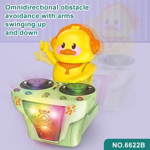Giocattolo di musica leggera personalizzata DJ giallo anatra gioco rotante luce elettrica danzante Dj <span class=keywords><strong>Duck</strong></span> giocattolo per bambini - Product Image 5
