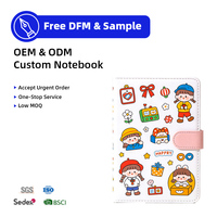 Carnet à spirales Kawaii B5 en gros, papeterie mignonne de dessin animé pour étudiants avec logo personnalisé, couverture en cuir PU gaufré 2026