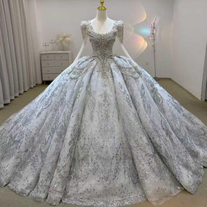 Vestido de Novia de Lujo con Perlas, Vestido de Novia Brillante, Vestido de Baile Personalizado, Vestidos de Novia Boda Lsjj44 Jancember - Product Image 1