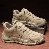 Chaussures décontractées pour hommes à semelle épaisse et doublure en maille absorbant les chocs, tendance et polyvalentes, chaussures de sport simples
