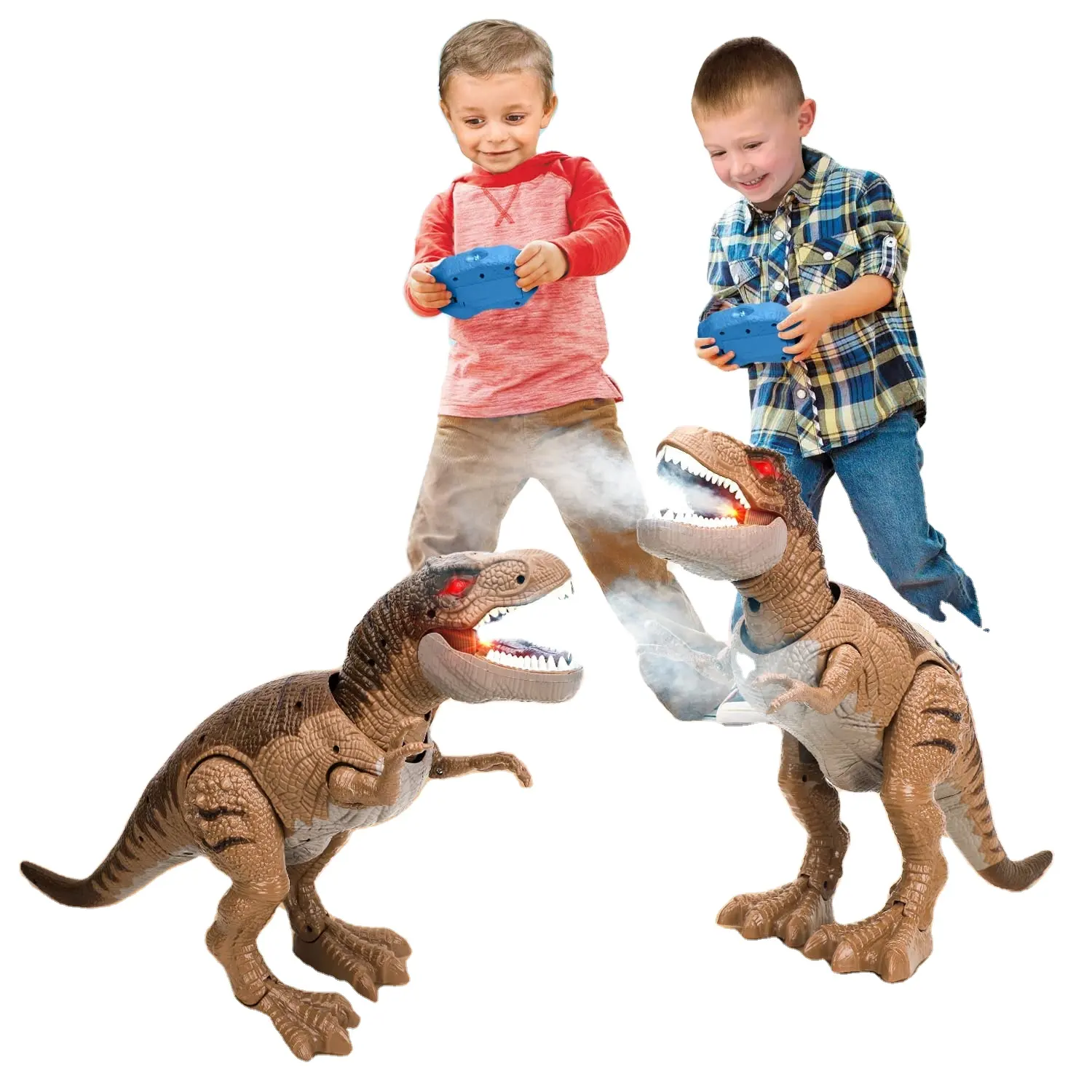 Children Simulated Red Light Eyes RC Remote Control Robot Toys Dinosaur with Sounds