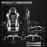 Plus d'avis Bureau d'ordinateur ergonomique personnalisé de style moderne Chaise de jeu confortable en cuir réglable ergonomique pour le jeu