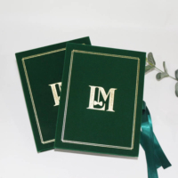 Invitations de mariage de luxe en velours acrylique, ensemble de cartes d'invitation gaufrées avec enveloppe, RSVP, suite de lettrage personnalisée pour mariage