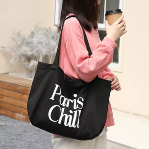 Unisex Custom Logo <b>Weekender</b> Canvas Cotton Tote <b>Bag</b> with Reinforced Letter Handle Unique Gift Idea for <b>Women</b> and Men - Product Image 3