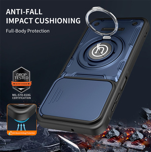 Funda Resistente a Impactos para Teléfono con Protección para la Lente de la Cámara y Soporte de Anillo, Funda Anticaídas para <span class=keywords><strong>ZTE</strong></span> <span class=keywords><strong>Blade</strong></span> V80 Max/<span class=keywords><strong>Blade</strong></span> A36 - Product Image 2