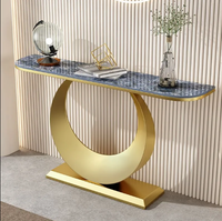 Meubles de salon Foshan, ensembles de meubles de luxe, table console en métal moderne, table de couloir miroir à vendre CT032
