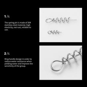 Connecteur à ressort pour leurre souple, mousqueton pivotant anti-accrochage au fond, accessoires <span class=keywords><strong>de</strong></span> pêche en <span class=keywords><strong>mer</strong></span> en <span class=keywords><strong>acier</strong></span> inoxydable - Product Image 3