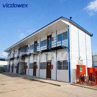 VICDOWEX Maison préfabriquée économique et contemporaine, modulaire, épaissie, type K, panneaux sandwich en acier, assemblage rapide, temporaire