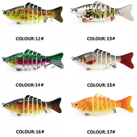 Nouveau appât de natation personnalisé 10cm 15.7g leurres de pêche animés Wobbler multi-articulés 7segments leurre dur en plastique