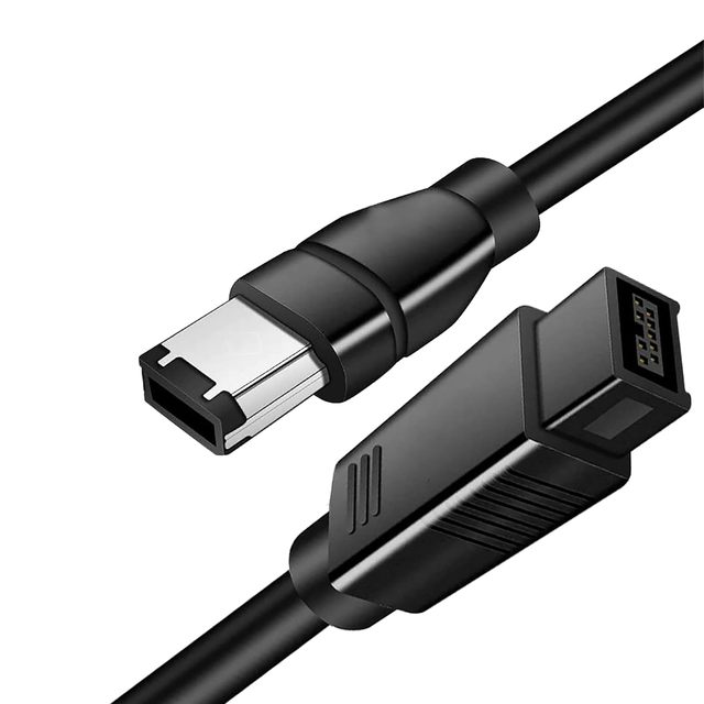 Premium 6FT FireWire 800 to 400 Cable 9 to 6 Pin Adapter for Mac Pro & MacBook PVC Jacket & Braid Shielding Cameras Computers