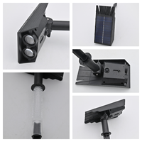 Projecteur solaire à LED étanche pour l'extérieur Lumières de pelouse IP65 Décoration de paysage de jardin avec prise de terre Corps en plastique