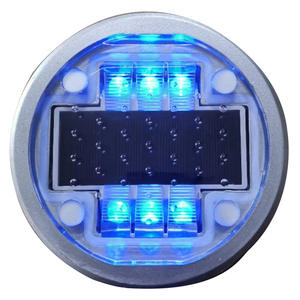 علامة طريق شمسية مع قاعدة تثبيت تحت الأرض من سبائك الألومنيوم G105، خرزات LED عالية السطوع، عاكسة، ضوء تحذير للسلامة المرورية - Product Image 2