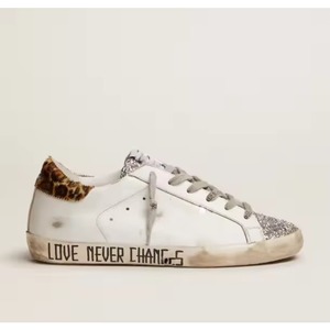 Zapatillas Deportivas Super Goose Blancas con Suela Dorada y Brillo, Diseño 2026, Tendencia de Moda, Primavera, Clásicas, Extra Brillantes - Product Image 1