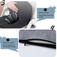 Coussin de siège en mousse à mémoire de forme avec support dorsal, coussin ergonomique pour chaise de bureau, étudiant et soutien lombaire pour voiture