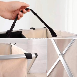 ถุงซักผ้าสีดำ ตะกร้าใส่ผ้า และถุงซักผ้าสีเบจพร้อมหูหิ้วนุ่ม - Product Image 6