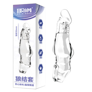 Anneau de pénis en cristal transparent avec épines, extenseur de pénis pour adultes - Product Image 6
