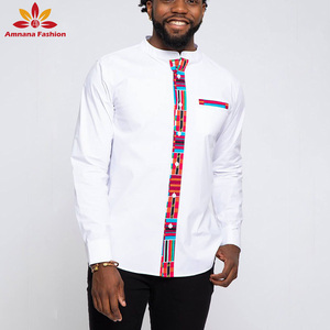 <span class=keywords><strong>Chemise</strong></span> à boutons pour <span class=keywords><strong>homme</strong></span> tendance à imprimé africain, couleur contrastée, vente chaude <span class=keywords><strong>2021</strong></span>, chemises Ankara - Product Image 2