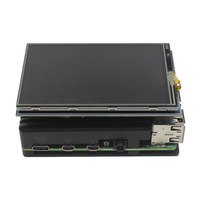 Raspberry Pi Generasi ke-4 Tipe B Layar Sentuh 3,5 inci 3B+/4B Kit Layar Pendingin Kipas Ganda dari Paduan Aluminium