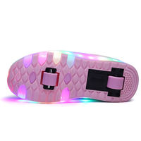 Chaussures à roulettes lumineuses LED pour enfants, baskets de sport décontractées personnalisées en usine