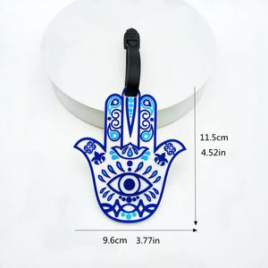 Étiquette <span class=keywords><strong>de</strong></span> bagage <span class=keywords><strong>de</strong></span> <span class=keywords><strong>voyage</strong></span> en silicone PVC souple avec logo personnalisé, mode promotionnelle, accessoires d'étiquettes <span class=keywords><strong>de</strong></span> bagage multicolores écologiques - Product Image 3