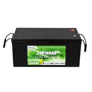 गर्म बेचने LiFePO4 बैटरी 24v100ah गहरे चक्र लिथियम फॉस्फेट बैटरी पैक सौर स्ट्रीट लैंप के लिए इस्तेमाल किया