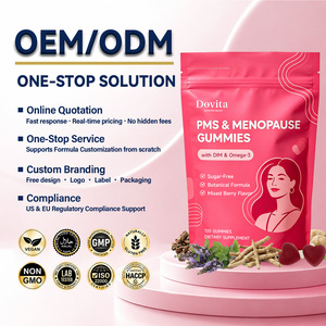 Gummies en gros sous marque privée OEM pour la ménopause, soulagement naturel du SPM, soutien du cycle menstruel, équilibre hormonal, 60 gummies - Product Image 1