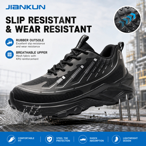 Zapatos de Seguridad con Puntera de Acero Estilo Deportivo JIANKUN para Hombre, Antipinchazos, Antideslizantes, Resistentes al Desgaste, Ligeros, <span class=keywords><strong>Zapatillas</strong></span> de Trabajo Industriales - Product Image 1