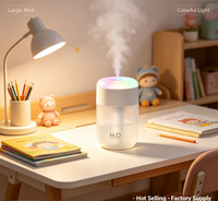 Humidificateur USB portable, options multicolores, grande brume, aromathérapie, veilleuse LED, utilisation voiture/bureau, 240 ml – Approvisionnement direct usine