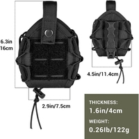 Étui tactique simple/double à dégagement rapide pour menottes, compatible Molle, pour menottes standard/à charnière/à chaîne, pour ceinture de travail
