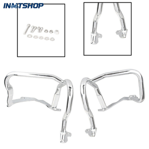 Protection de garde-moteur avant chromée pour BMW R 1200 RT <span class=keywords><strong>R1200RT</strong></span> 2014 2015 2016 2017 2018 2019, barre de protection, grande barre - Product Image 3