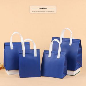 Sac isotherme écologique en non-tissé avec couche en aluminium, fourre-tout durable pour la livraison de repas en restaurant, personnalisable - Product Image 5