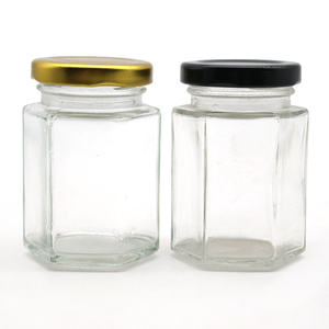 ขวดแก้วทรงหกเหลี่ยมสำหรับบรรจุแยม ซอสพริก ผักดอง ถั่ว พร้อมฝาเกลียวและสติกเกอร์ ขายส่ง - Product Image 6