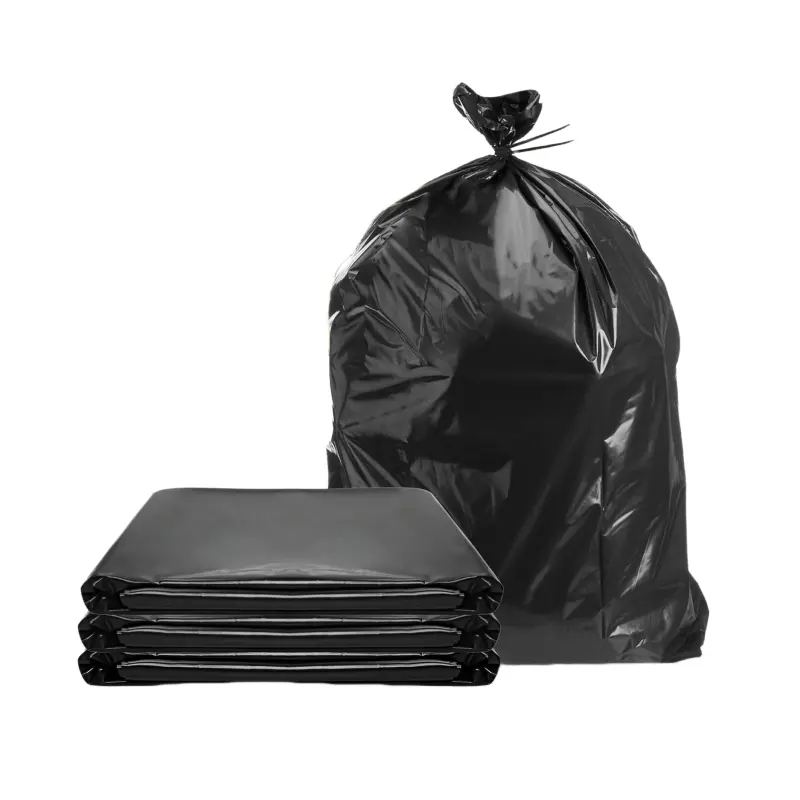 ถุงขยะพลาสติกสีดำขนาด42นิ้ว60แกลลอนสำหรับผู้รับเหมา