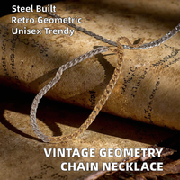 Collier chaîne cubaine bicolore Gaovo en acier inoxydable anti-ternissement, bijou ras-du-cou unisexe tendance pour le quotidien et les soirées