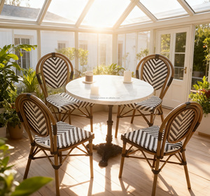Vente en gros d'usine Crème solaire décontractée française imperméable Balcon Jardin Restaurant Patio Salle à manger <span class=keywords><strong>Table</strong></span> d'extérieur - Product Image 6
