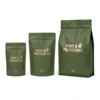 Sac alimentaire pour chien et chat, résistant à l'humidité, avec fermeture éclair, impression numérique personnalisée, sac pour aliments pour animaux de compagnie avec logo