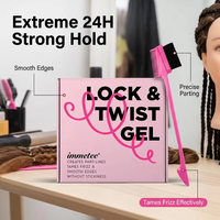 Gel Fixant Extrême Private Label pour Tresses, Gel Coiffant Bio Brillance et Lissage pour Cheveux 4C