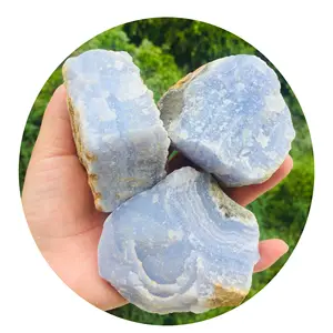 Factory Direct Selling Natuurlijke Ruwe Blue Lace Agaat Minerale Specimens Crystal Blue Rough Quartz Healing