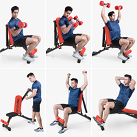 Snode Banc d'haltère réglable moderne Équipement d'exercice assis pliable en métal pour l'entraînement de musculation