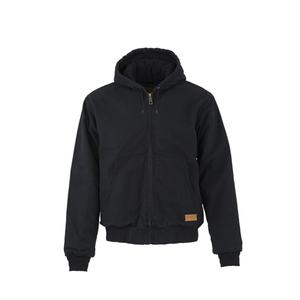 Veste en toile de coton 100% 12 oz avec logo personnalisé, style safari, effet délavé vintage, à capuche - Product Image 3