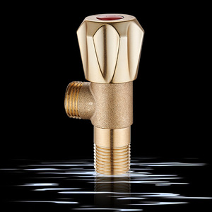 Robinet d'angle Manyo tout en cuivre, filetage mâle 4 points, eau chaude et froide, pour usage domestique, avec clapet anti-retour - Product Image 4