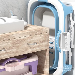 モダンデザイン折りたたみ式バスバケット大人用プラスチックフルボディバスタブ - Product Image 6